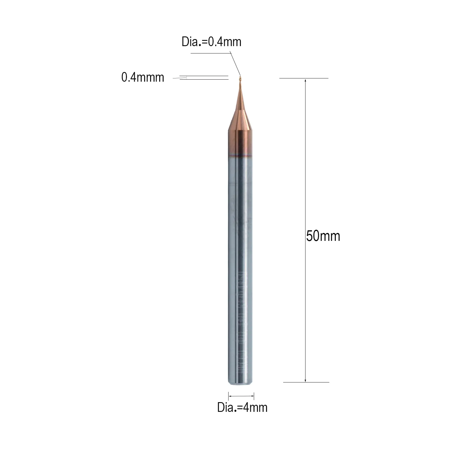 HWAYNCT Micro Flat End Mill HW-MF-M-003 dimensions