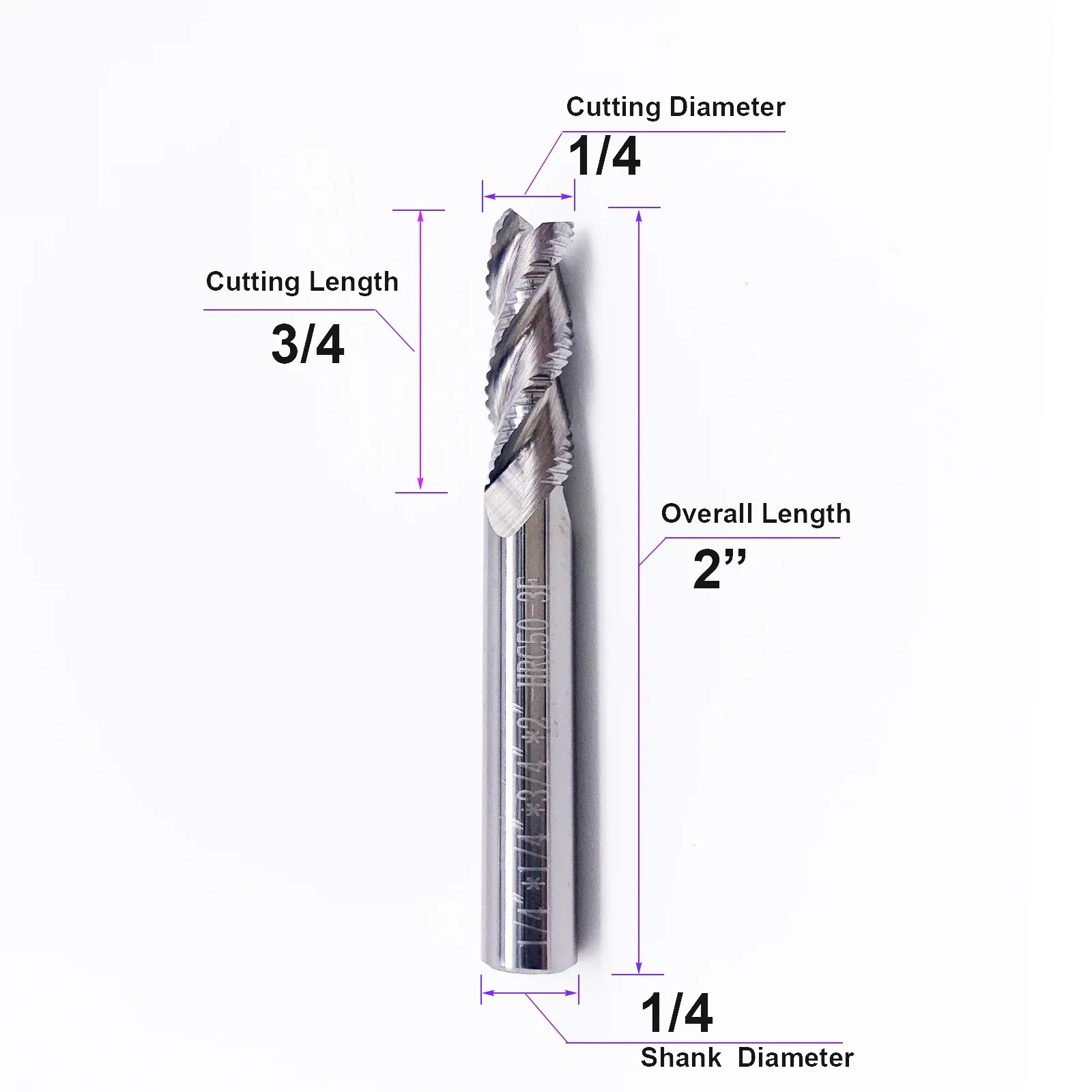 HWAYNCT Roughing End Mill HW-RF-I-002 dimensions