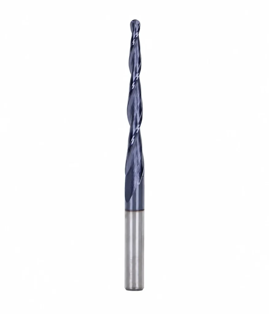 HWAYNCT TiSiN coated carbide tapered ball nose end mill